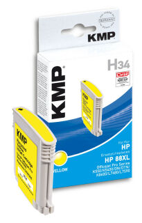 KMP H34 gelb Druckerpatrone kompatibel zu HP 88XL (C9393AE)