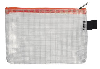 FolderSys Reißverschlussbeutel DIN A6 transparent/orange 0,15 mm, 1 St.