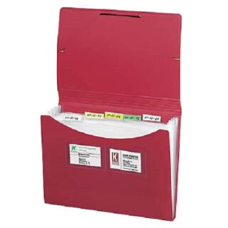 FolderSys Fächermappe 7 Fächer rot, 1 St.
