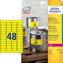 AVERY Zweckform wetterfeste Folienetiketten L6103-20 gelb 45,7 x 21,2 mm, 20 Blatt