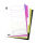 OXFORD Ordnerregister myColour DIN A4 Vollformat blanko lila, pink, weiß, grün, schwarz 5-teilig, 1 Satz