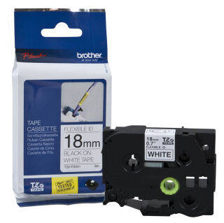 brother Schriftband TZe-FX241 TZEFX241, 18 mm, schwarz auf weiß, 1 St.