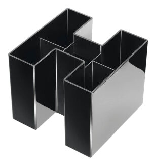 HAN Stiftehalter BRAVO schwarz Kunststoff 5 Fächer 10,9 x 10,9 x 9,0 cm
