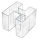 HAN Stiftehalter BRAVO glasklar Kunststoff 5 Fächer 10,9 x 10,9 x 9,0 cm