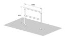 Fahrrad-Anlehnbügel 9211, Länge 100 cm, zum Aufdübeln, verzinkt