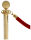 Showdown® Displays Absperrkordel Stoff rot, gold 150,0 cm