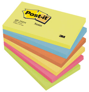 Post-it® Energetic Collection Haftnotizen 655TFEN farbsortiert, 6 Blöcke