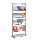 Kerkmann Prospektregal Sirius silber DIN A4 78,0 x 34,0 x...