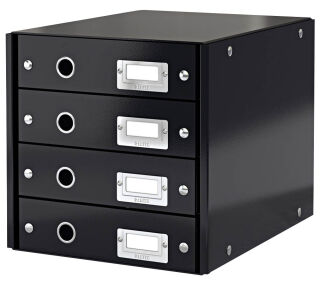 LEITZ Schubladenbox Click & Store  schwarz 60490095, DIN A4 mit 4 Schubladen, 1 St.