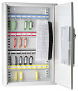 WEDO Schlüsseltresor lichtgrau mit 32 Haken, Elektronik- und Standardschloss, 30,0 x 8,0 x 45,0 cm, 1 St.