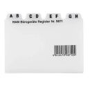 HAN Karteikartenregister A-Z transparent