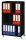 PAPERFLOW Mobil Bürowagen anthrazit 4 Ebenen 65,1 x 33,0 x 124,6 cm
