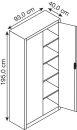 CP Stahlschrank C 2000 Acurado 9260-000 S11605 anthrazit 4 Fachböden 93,0 x 40,0 x 195,0 cm, aufgebaut, 1 St.