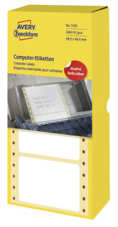 3.000 AVERY Zweckform Computer-Endlosetiketten 5103 weiß 88,9 x 48,4 mm