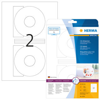 HERMA CD-Etiketten 5079 weiß, 50 Etiketten