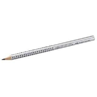 FABER-CASTELL Jumbo GRIP 2001 Bleistifte B silber, 12 St.