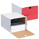 Top-Print Archivboxen weiß/rot 24,4 x 32,1 x 18,5...