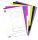 OXFORD Ordnerregister myColour DIN A4 Vollformat blanko lila, pink, weiß, grün, schwarz 6-teilig, 1 Satz