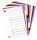 OXFORD Ordnerregister myColour DIN A4 Vollformat blanko lila, pink, weiß, grün, schwarz 12-teilig, 1 Satz