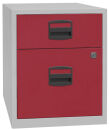 BISLEY Home Rollcontainer lichtgrau, kardinalrot 2...
