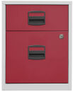 BISLEY Home Rollcontainer lichtgrau, kardinalrot 2...