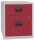 BISLEY Home Rollcontainer lichtgrau, kardinalrot 2 Auszüge 41,3 x 40,0 x 52,8 cm