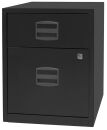 BISLEY Home Rollcontainer schwarz 2 Auszüge 41,3 x 40,0 x 52,8 cm