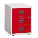 BISLEY Home Rollcontainer lichtgrau, kardinalrot 3...