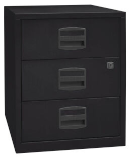 BISLEY Home Rollcontainer schwarz 3 Auszüge 41,3 x 40,0 x 52,8 cm