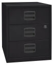 BISLEY Home Rollcontainer schwarz 3 Auszüge 41,3 x...