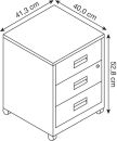 BISLEY Home Rollcontainer schwarz 3 Auszüge 41,3 x...