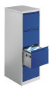 CP C 2000 Acurado Hängeregistraturschrank lichtgrau, enzianblau 4 Schubladen 43,3 x 59,0 x 135,7 cm