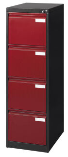 CP C 2000 Acurado Hängeregistraturschrank rubinrot, anthrazit 4 Schubladen 43,3 x 59,0 x 135,7 cm, 1 St.