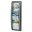 PAPERFLOW Wandprospekthalter Kompakt silber DIN A5 5...