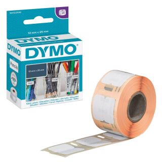 DYMO Etikettenrolle für Etikettendrucker S0722530 weiß, 13,0 x 25,0 mm, 1 x 1.000 Etiketten