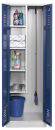 Gürkan Putzmittelschrank 104432 lichtgrau, enzianblau 4 Fachböden 60,0 x 50,0 x 180,0 cm, aufgebaut, 1 St.