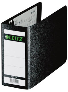 LEITZ 1078 Ordner schwarz marmoriert Karton 7,8 cm DIN A6 quer, 1 St.