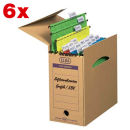 6 ELBA Archivboxen tric system braun 16,0 x 34,1 x 31,5 cm