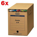 6 ELBA Archivboxen tric system braun 24,0 x 34,1 x 31,5 cm
