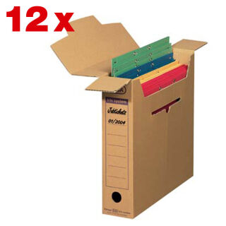 ELBA Archivboxen tric system braun 8,0 x 34,1 x 31,5 cm, 12 St.