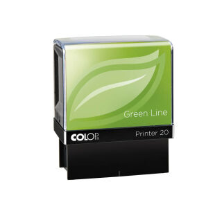 COLOP Textstempel, individualisierbar Printer 20 Green Line selbstfärbend schwarz ohne Logo, 1 St.