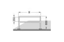 Fahrrad-Anlehnbügel 9231, Länge 150 cm, zum Aufdübeln