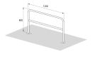Fahrrad-Anlehnbügel 9231, Länge 150 cm, zum Aufdübeln