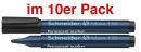 10 Schneider Maxx 130 Permanentmarker schwarz