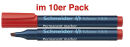 Schneider Maxx 133 Permanentmarker rot 1,0 - 4,0 mm, 10 St.