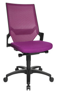 Topstar Bürostuhl Autosynchron®-1, AU1000 T33 Stoff lila, Gestell schwarz