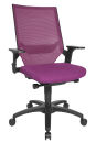 Topstar Bürostuhl Autosynchron®-1, AU1000 T33 Stoff lila, Gestell schwarz