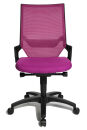Topstar Bürostuhl Autosynchron®-1, AU1000 T33 Stoff lila, Gestell schwarz
