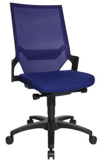 Topstar Bürostuhl Autosynchron®-1, AU1000 T38 Stoff blau, Gestell schwarz