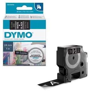 DYMO Schriftband D1 53721 S0721010, 24 mm, weiß auf schwarz, 1 St.